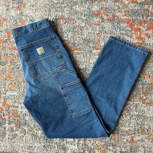 Carhartt double knee carpenter jeans, blue, size W 32 L 32
